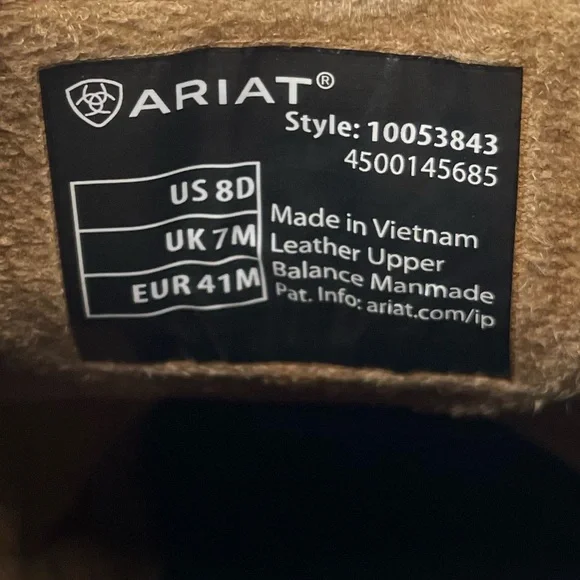 Men’s Ariat Booker Ultra Western Boots Size 8 - Picture 5 of 6